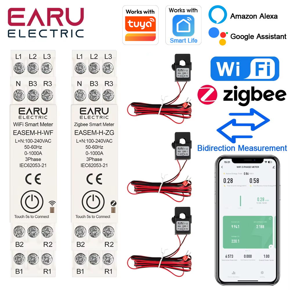 Energy Meter Bidirectional - Tuya Smart WiFi ZigBee Energy Meter