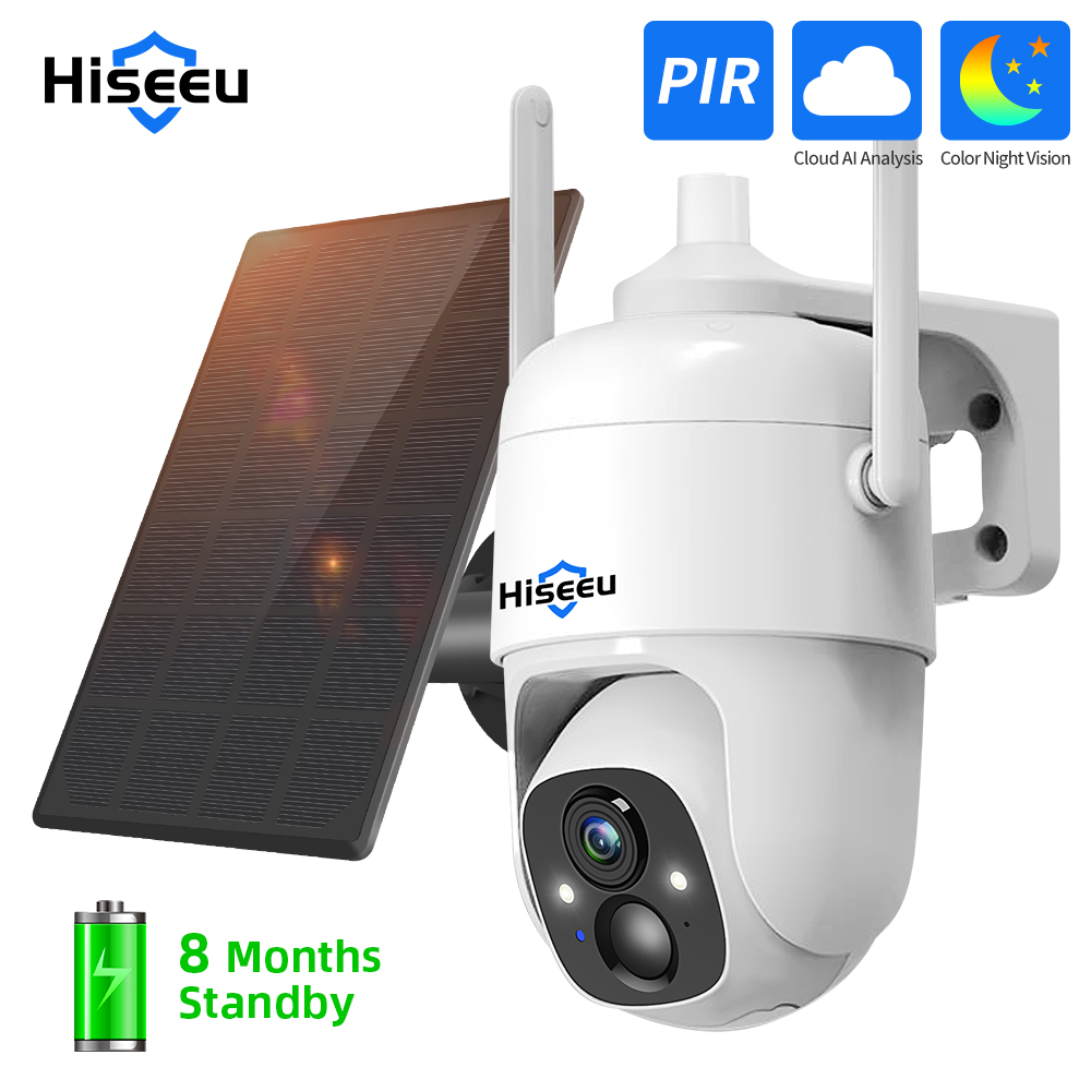 Solar Panel Tilt Mount - Hiseeu 3MP Cloud AI WiFi Video