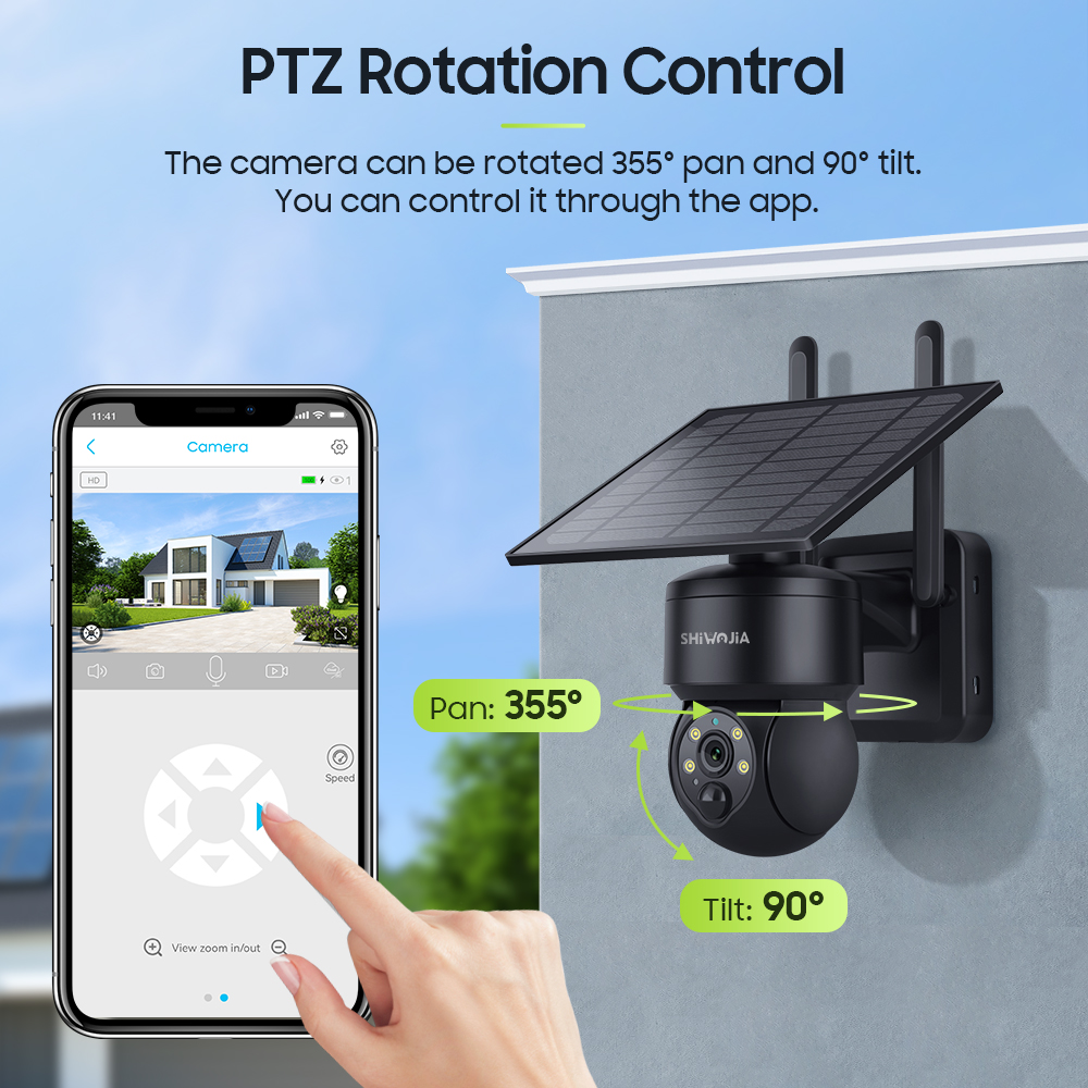 SHIWOJIA WIFI Wireless PTZ Sol - Solar Panel Tilt Mount のレビューと価格