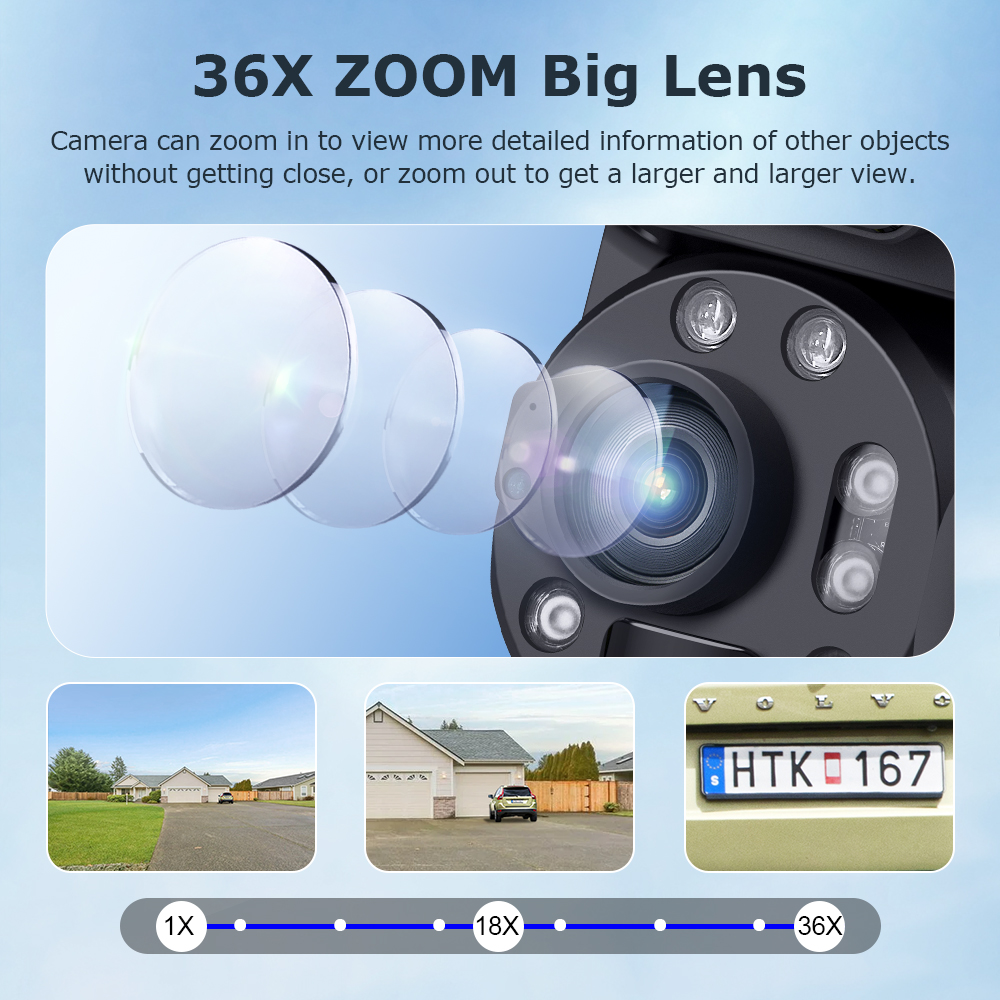 12MP 36X Dual Lens Solar Secur - Solar Panel Tilt Mount のレビューと価格