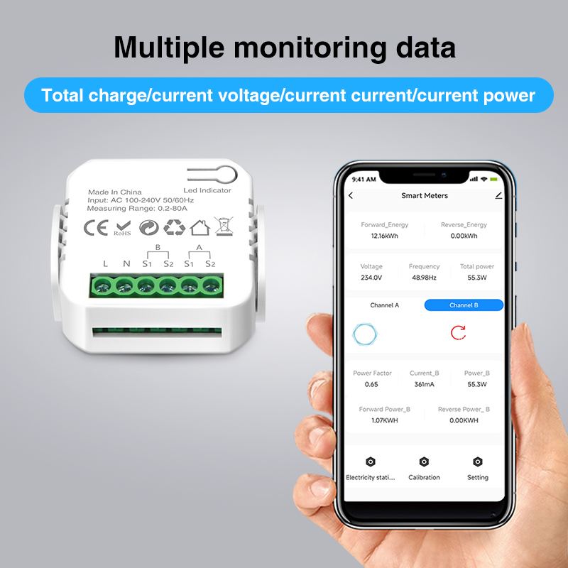 Tuya Smart Wifi Intelligent En - Energy Meter Bidirectional のレビューと価格