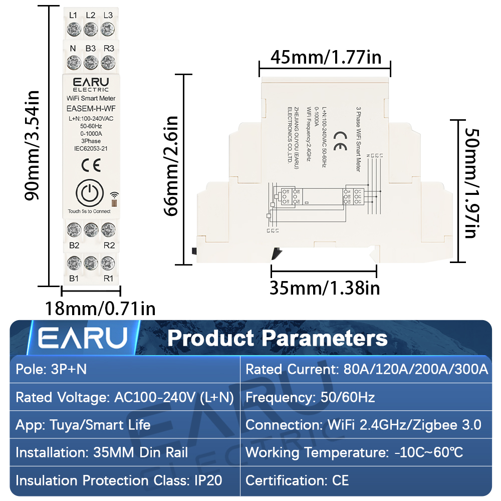 Tuya Smart WiFi ZigBee Energy  - Energy Meter Bidirectional のレビューと価格