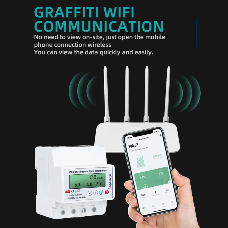 4P 1-100A WiFi Photovoltaic Sm - Energy Meter Bidirectional のレビューと価格