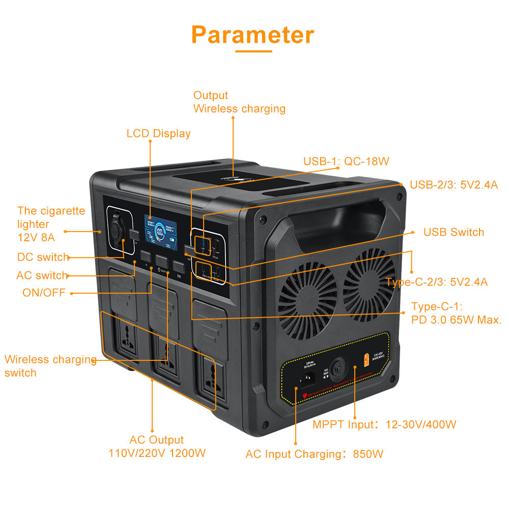 1200W Portable Solar Generator - Portable Power Station のレビューと価格