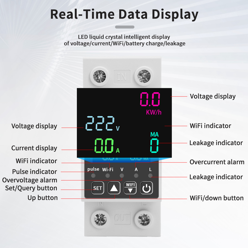 Tuya WiFi Digital Display Inte - Energy Meter Bidirectional のレビューと価格