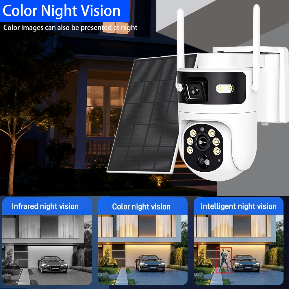 8MP 4K 4G SIM Card PTZ IP Came - Solar Panel Tilt Mount のレビューと価格
