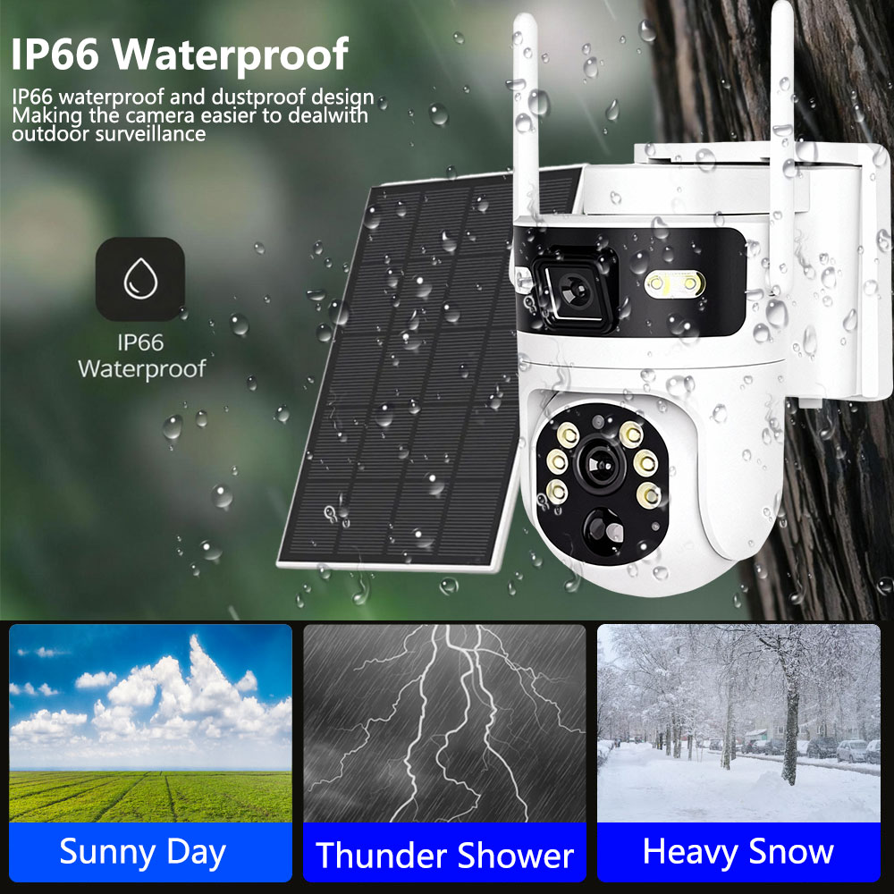 8MP 4K 4G SIM Card PTZ IP Came - Solar Panel Tilt Mount のレビューと価格