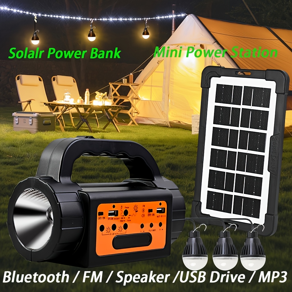 Solar Rechargeable Camping Lig - Portable Power Station のレビューと価格