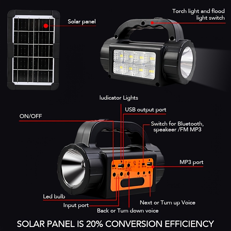 Solar Rechargeable Camping Lig - Portable Power Station のレビューと価格