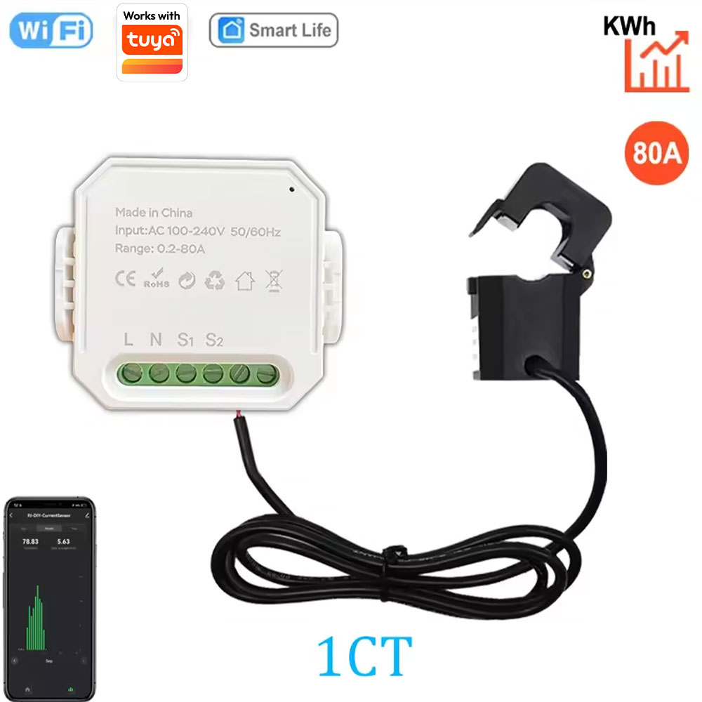 WIFI Smart Energy Meter AC100- - Energy Meter Bidirectional のレビューと価格