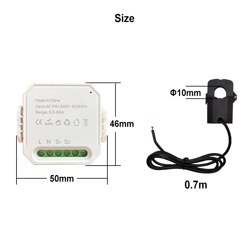 WIFI Smart Energy Meter AC100- - Energy Meter Bidirectional のレビューと価格