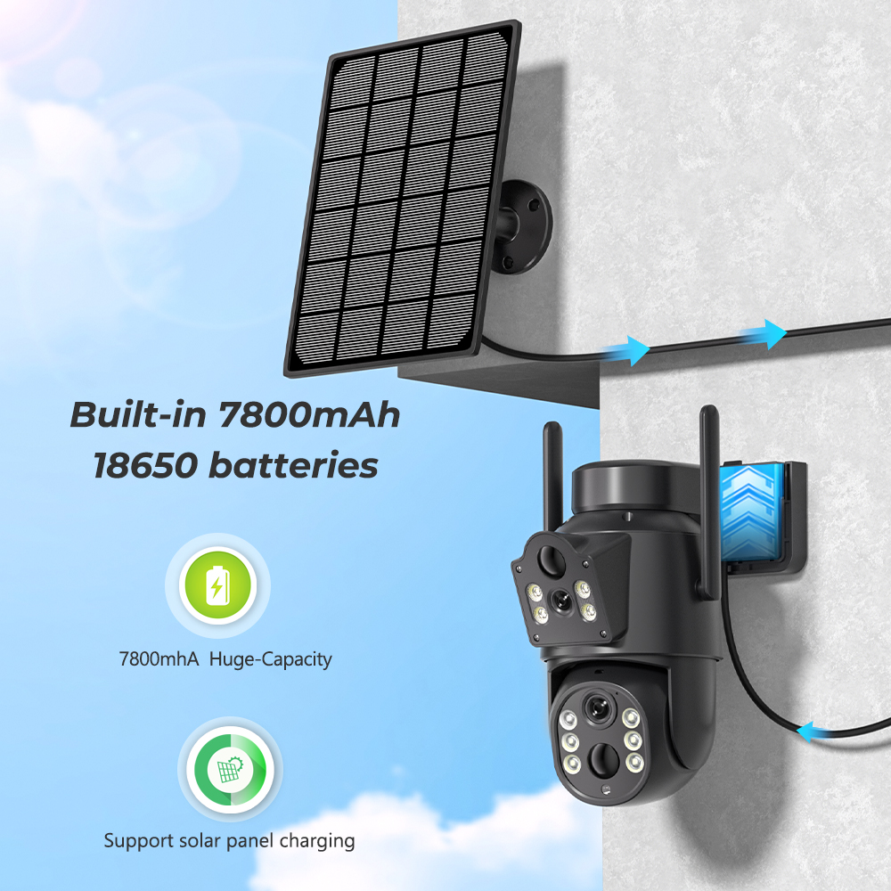 8MP 4K HD Solar WiFi Camera Ou - Solar Panel Tilt Mount のレビューと価格