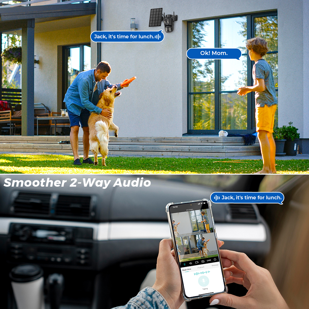 8MP 4K HD Solar WiFi Camera Ou - Solar Panel Tilt Mount のレビューと価格