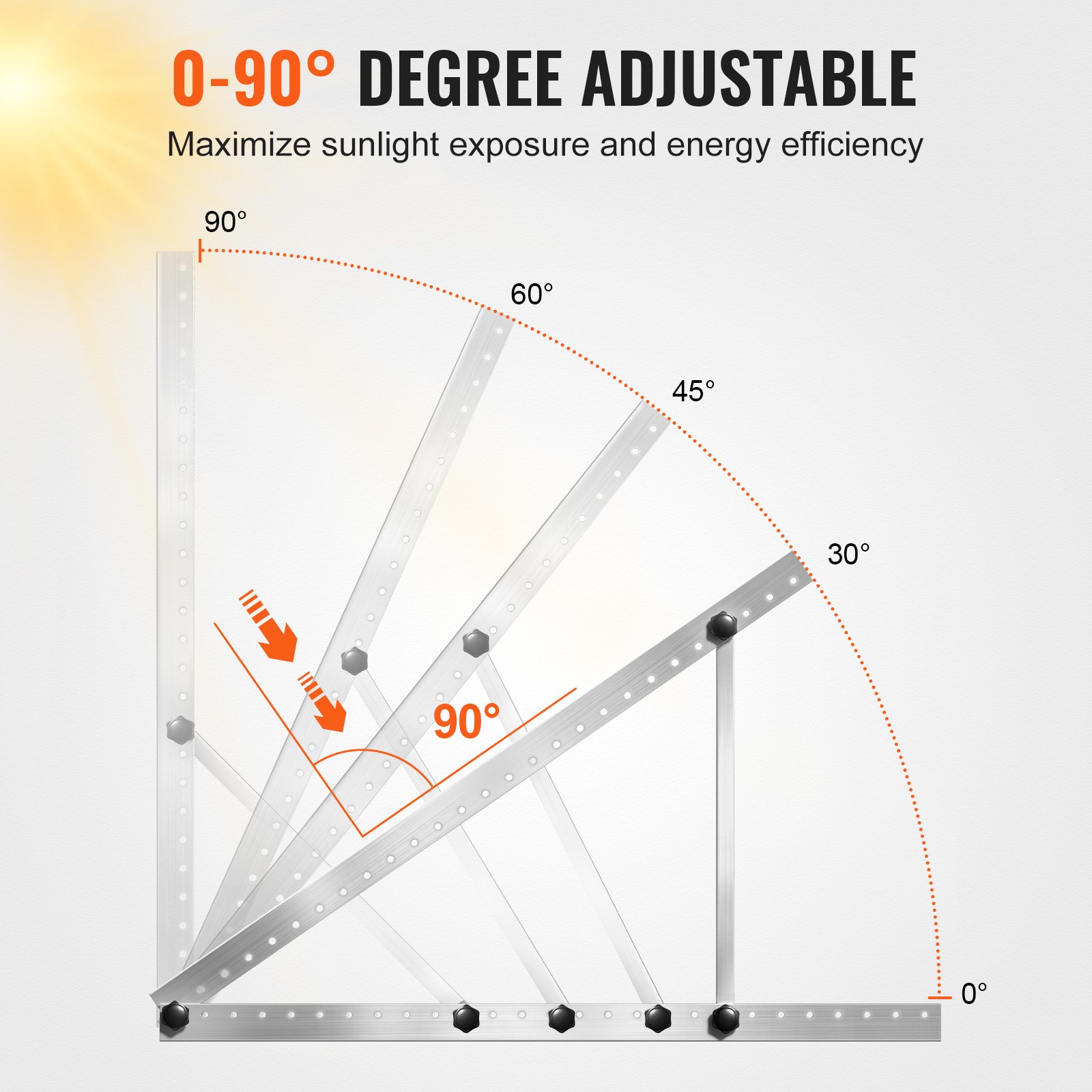 45-Inch Solar Panel Mount Brac - Solar Panel Tilt Mount のレビューと価格