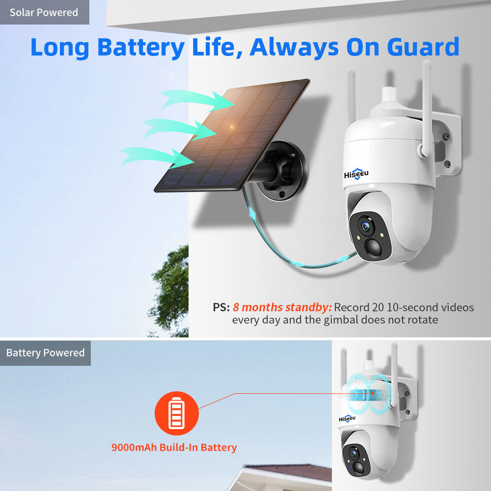 Hiseeu 3MP Cloud AI WiFi Video - Solar Panel Tilt Mount のレビューと価格