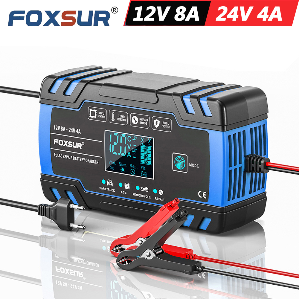 FOXSUR FBC122408D 12V 8A 24V 4 - Agm Deep Cycle Battery のレビューと価格