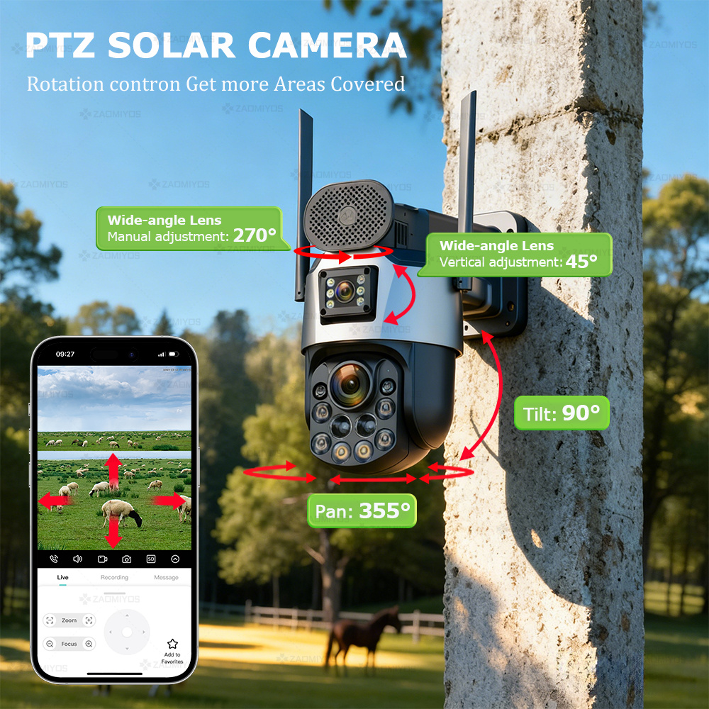 Dual Lens Home Outdoor Surveil - Solar Panel Tilt Mount のレビューと価格