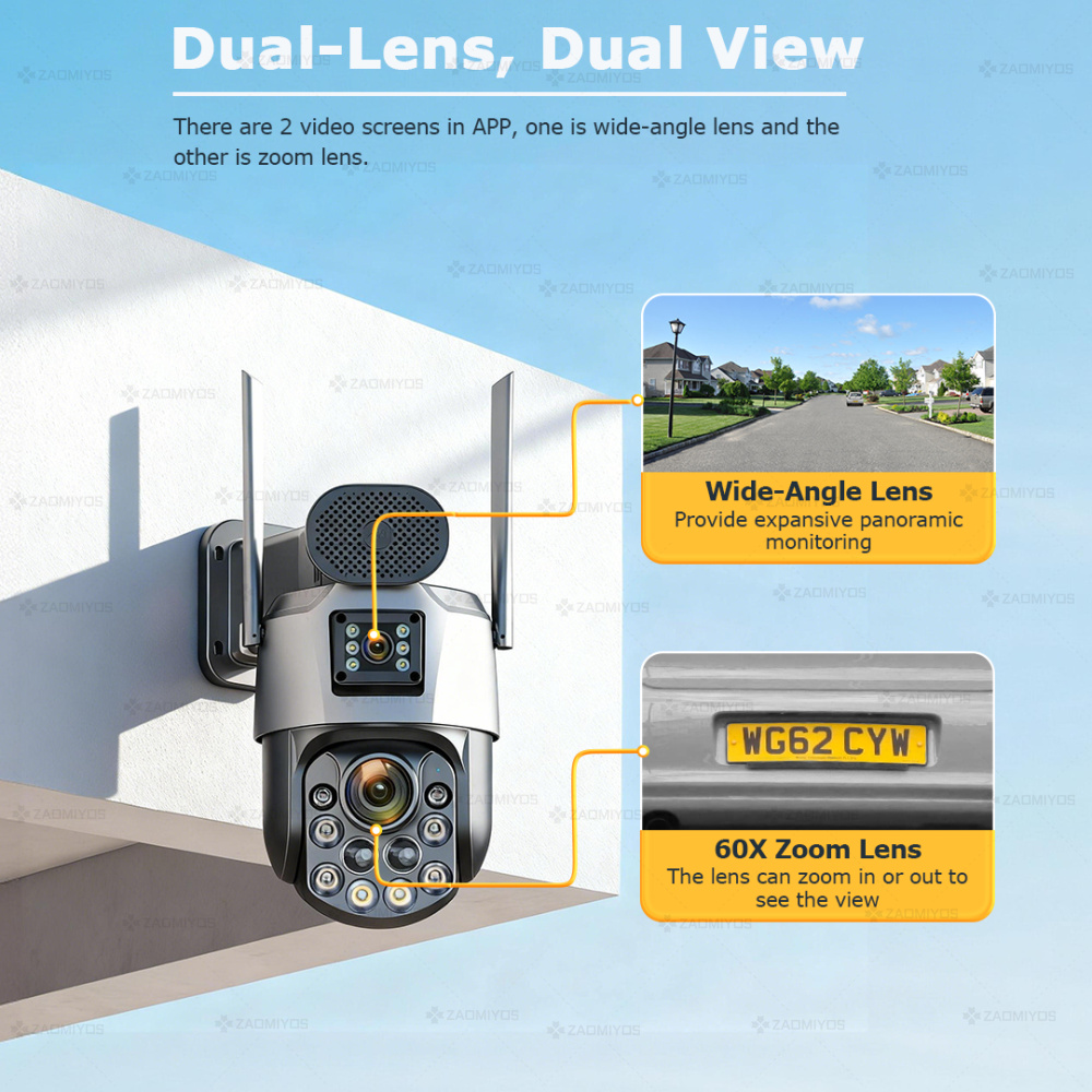 Dual Lens Home Outdoor Surveil - Solar Panel Tilt Mount のレビューと価格